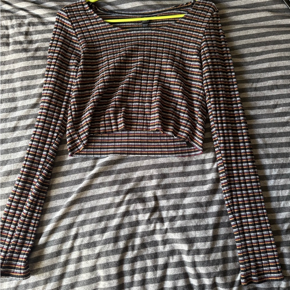 Volcom Multicolor Striped Crop Top